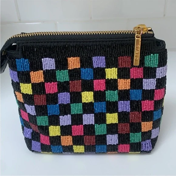 Staud Transparent Clear PVC Mini Shirley Multicolored Beaded Pouch Handbag Bag - Picture 10 of 14